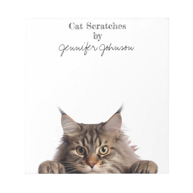 Funny Maine Coon Cat Notepad (Front)