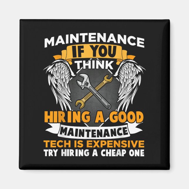 Funny Maintenance Tech Graphic Mechanic Dad Techni Magnet (Front)