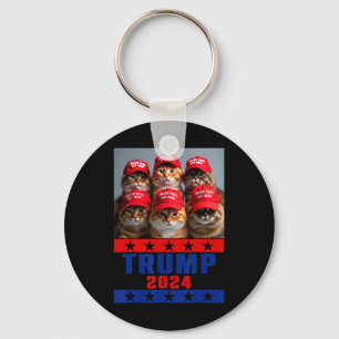 Funny Make Cats Save Again Trump Usa President Ele Key Ring