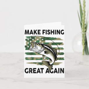 Funny Make Fishing Great Again Camo B Fish America Card