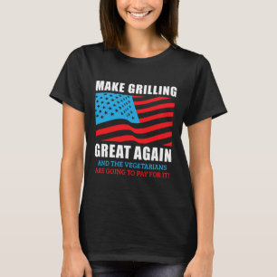 Funny Make Grilling Great Again Trump Bbq Pit Mast T-Shirt