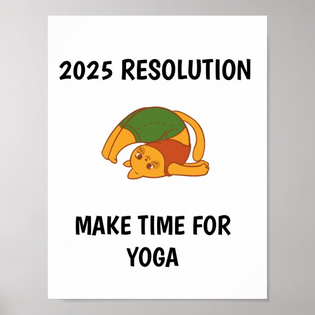 Funny Make time for yoga Wall art (Front)