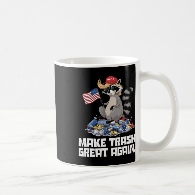 Funny Make Trash Great Again Trump Garbage Referen Coffee Mug (Right)