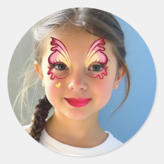 Funny Makeup Classic Round Sticker