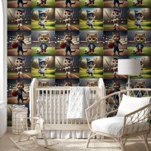 Funny Male Cats Sports Stars, Wallpaper