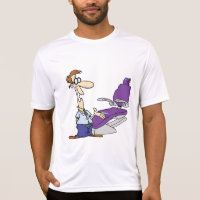Funny Male Dentist and Purple Dental Chair