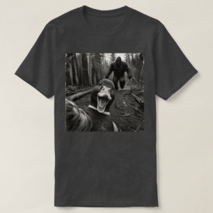 Funny Mallard Duck Bigfoot Chase T-Shirt