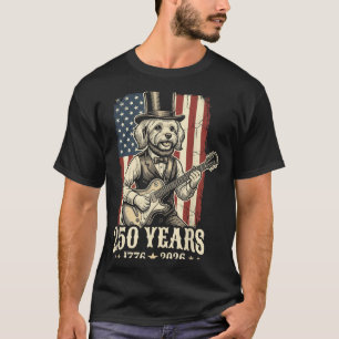 Funny Maltese Dog Aamerican Usa Flag 250 Years 4th T-Shirt