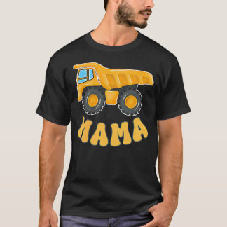 Funny Mama Construction Excavator Matching Family T-Shirt