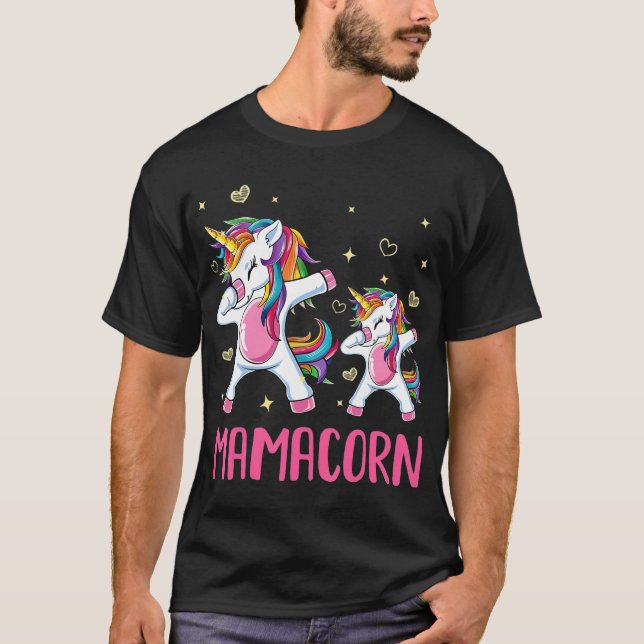 Funny Mamacorn Unicorn Costume Mum Mothers Day T-Shirt (Front)