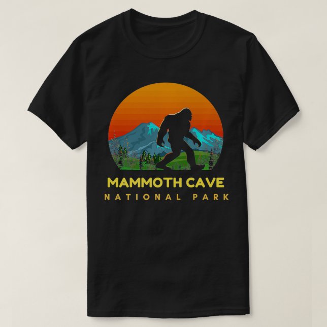 Funny Mammoth Cave National Park Bigfoot Hiking Vi T-Shirt (Design Front)