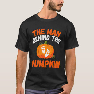 Funny Man Behind The Pumpkin Halloween Pregnancy T T-Shirt