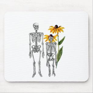 Funny Man Chimpanzee Skeleton Black Eyed Susan Mouse Pad
