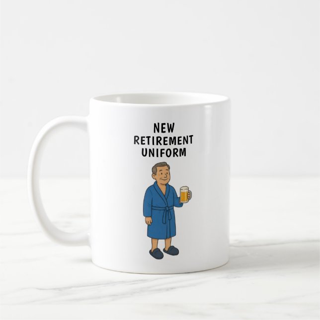 Funny Man Retirement Coffee Mug (Left)