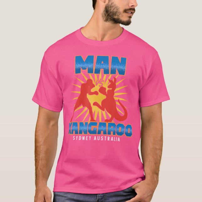 Funny Man Vs Kangaroo Sydney Australia  Boxing Box T-Shirt (Front)