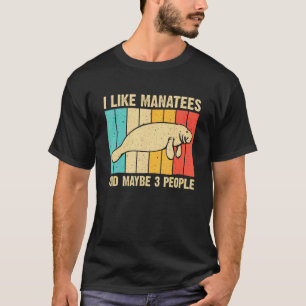 Funny Manatee Art For Men Women Sea Cow Monster Fi T-Shirt