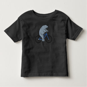 Funny Manatee Bicycle Gifts Bicycle Manatee Toddler T-Shirt
