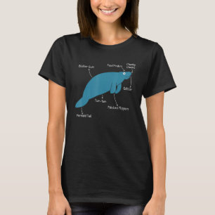 Funny Manatee Dugong And Sea Cow Anatomy T-Shirt