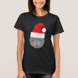 Funny Manatee In Santa Hat Manatee Christmas Pajam T-Shirt<br><div class="desc">Funny Manatee In Santa Hat Manatee Christmas Pajama Gifts</div>