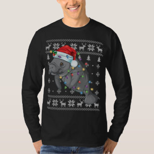 Funny Manatee In Santa Hat Ugly Christmas Pajama G T-Shirt