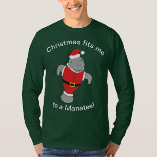 Funny Manatee Santa Christmas Long-sleeve T-Shirt