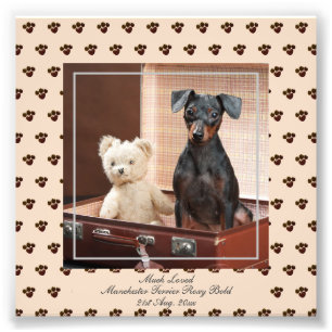 Funny Manchester Terrier PHOTO Named Keepsake Print