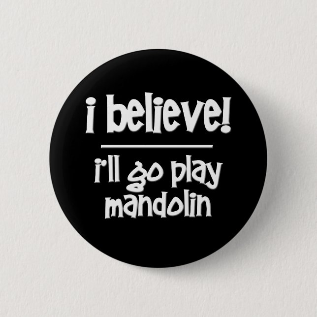 Funny Mandolin 6 Cm Round Badge (Front)