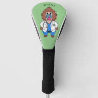 Funny mandrill doctor cartoon illustration