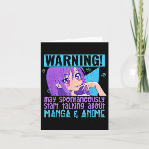 Funny Manga Anime Lover Otaku Weeb Quote Anime Gir Card