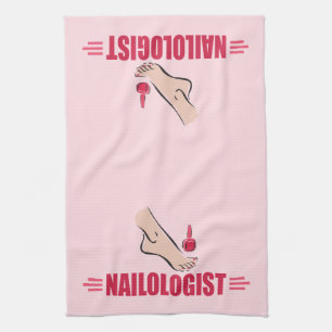 Funny Manicurists Tea Towel