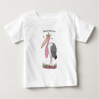Funny marabou stork cartoon