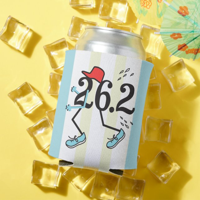 Funny Marathon 26.2 © Gift for Runner Can Cooler (In Situ Summer)