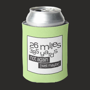 Funny Marathon 26 miles 385 yards Running themed Can Cooler