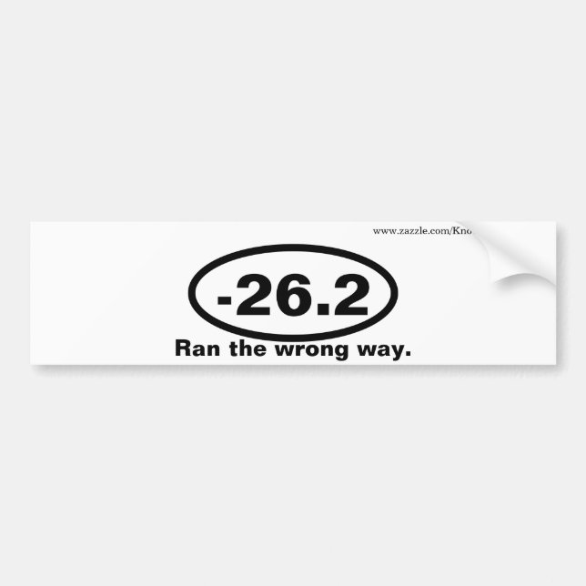 Funny Marathon Bumper Sticker (Front)