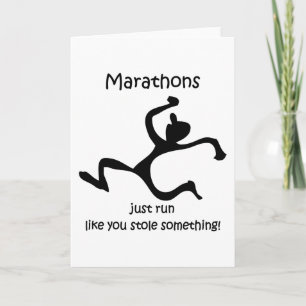 Funny marathon card