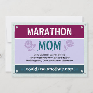 Funny Marathon Mum Could Use A Nap Mother's Day Card