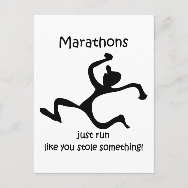 Funny marathon postcard (Front)