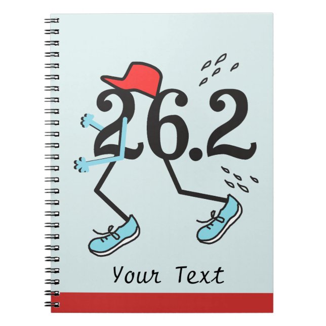 Funny Marathon Runner 26.2 - Gifts for Runners Spiral Notebook (Front)