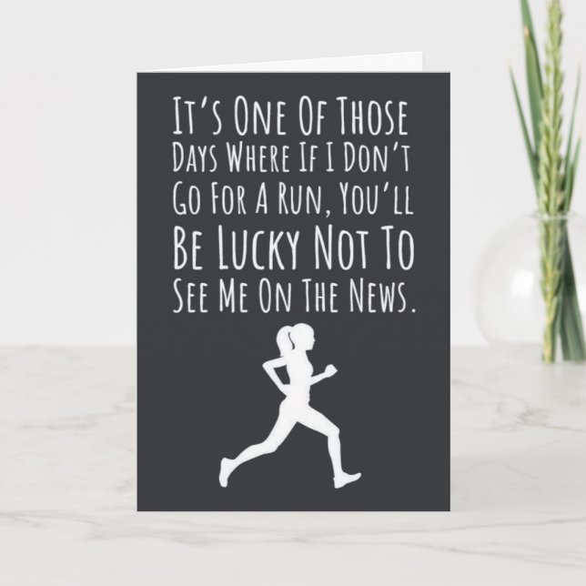 Funny Marathon Runner Card (Front)