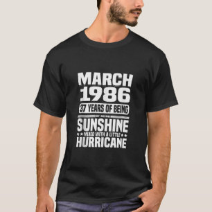 Funny March 1986 37 Years Old 37Th Birthday Gifts T-Shirt