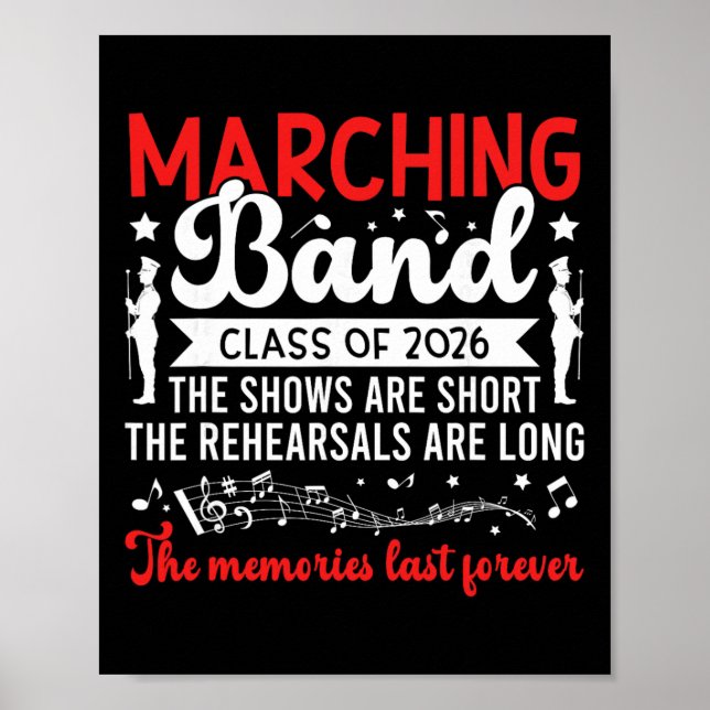 Funny Marching Nd Senior 2026 Cl Of 2026  Poster (Front)