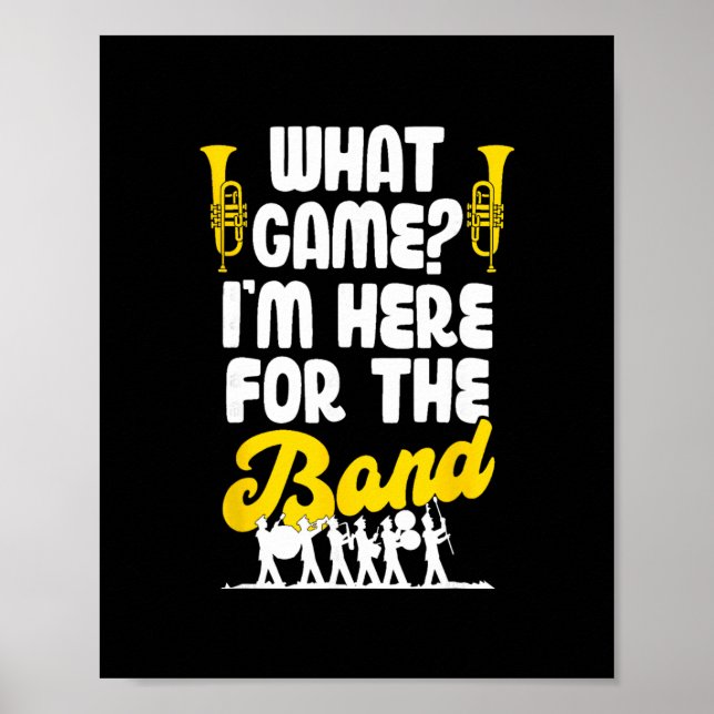Funny Marching Nd What Game I'm Just Here For The  Poster (Front)