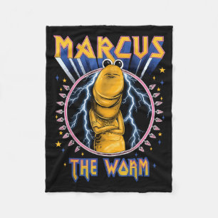 Funny Marcus The Worm Heavy Rock Rockworm Humor Me Fleece Blanket