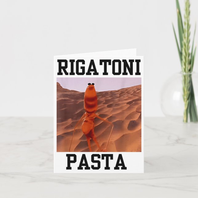 Funny Marcus The Worm Rigatoni Pasta Robert Meme T Card (Front)