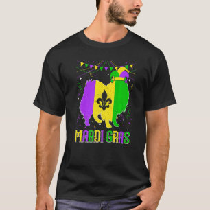 Funny Mardi Gras American Eskimo Dog Dad Mom Mardi T-Shirt