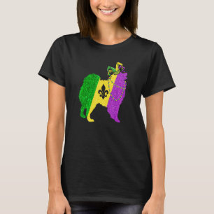 Funny Mardi Gras American Eskimo Dog Mardi Gras Ha T-Shirt