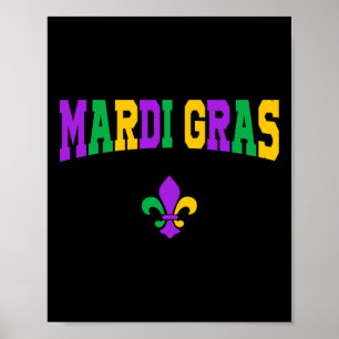 Funny Mardi Gras Carnival Costume For Men And Wome Poster