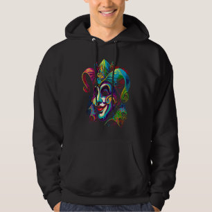 Funny Mardi Gras Carnival parade with beads party  Hoodie