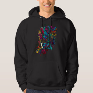 Funny Mardi Gras Carnival parade with beads party  Hoodie