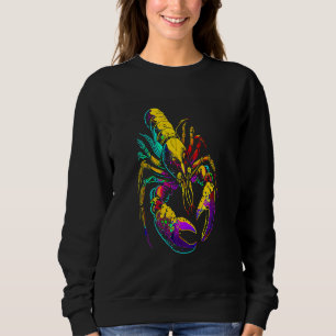 Funny Mardi Gras Carnival parade with beads party  Sweatshirt